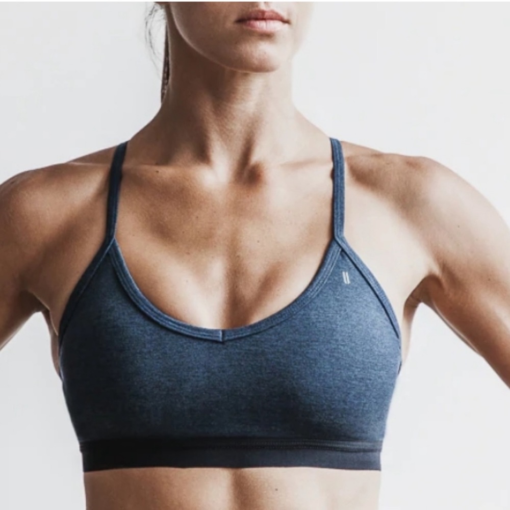 NOBULL navy heather sports bra size small